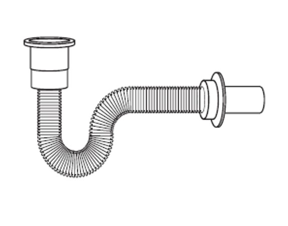 S5 Сифон гибкий MOAB Ø32 мм, макс. длина 500мм (цвет - хром)