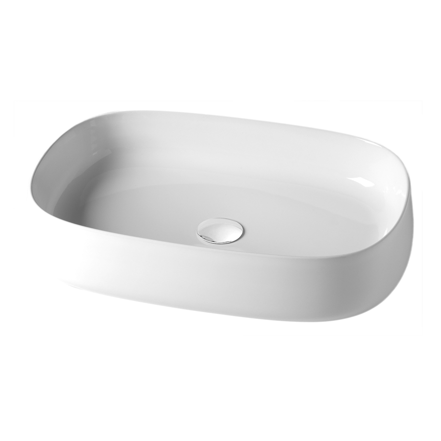 PAD4B60001 Раковина накладная Olympia Paddle, 62x42xh13 см (цвет - белый глянцевый)