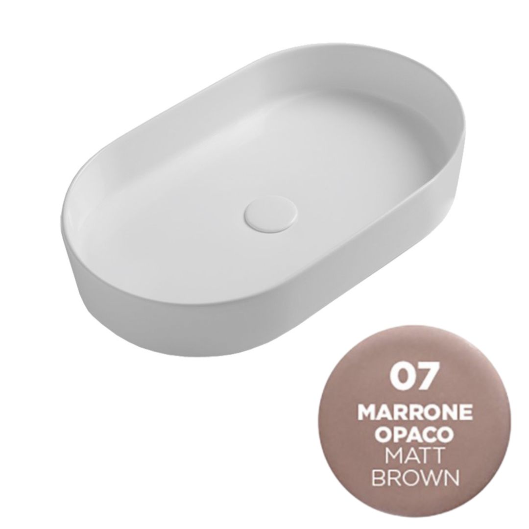 SMA42SO6007 Раковина накладная Olympia Smash, 60x36xh12 см (цвет -бежевый матовый)