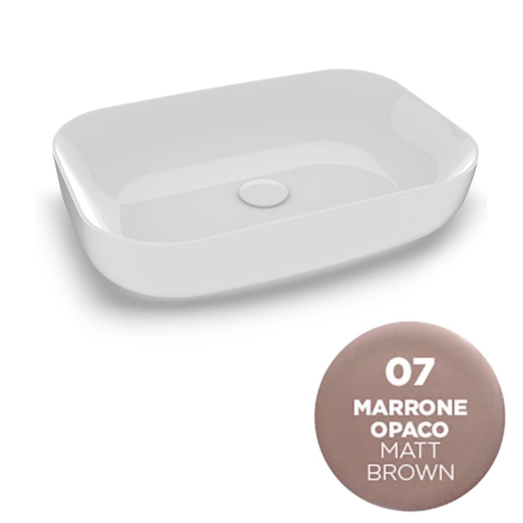 MET4260007 Раковина Olympia Metamorfosi накладная, 60x42xh14 см (цвет -бежевый матовый)