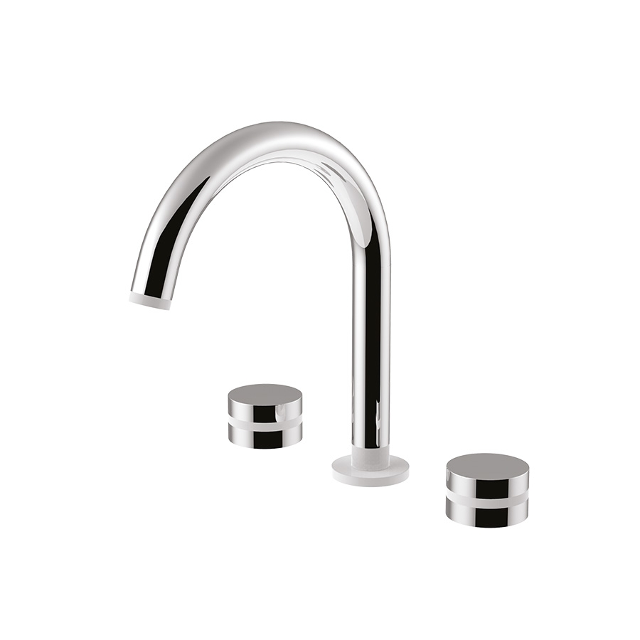 MR0112/SC Смеситель для раковины Giulini My Ring на 3 отверстия, поворотный излив, без донного клапана (цвет - хром)