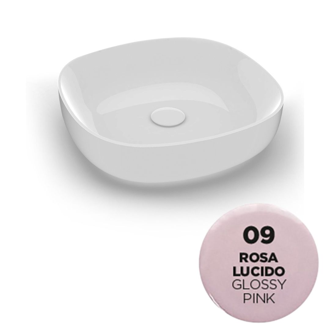 MET42O4009 Раковина Olympia Metamorfosi накладная, 45х45хh14 см (цвет - розовый глянцевый)