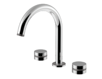 MR112/SCDL Смеситель для раковины Giulini My Ring Deluxe на 3 отверстия, поворотный излив, без донного клапана (цвет - хром)