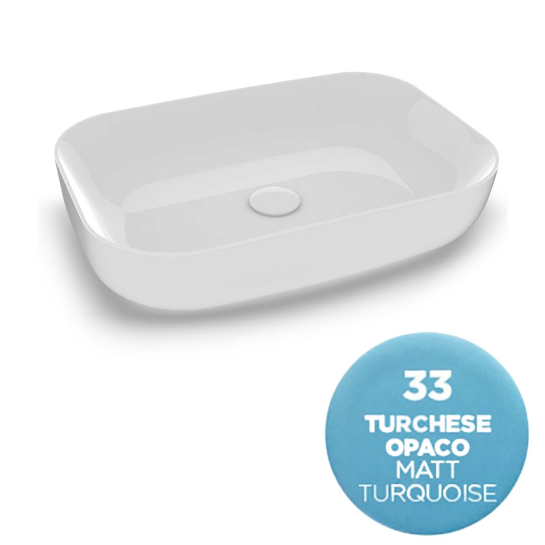 MET4260033 Раковина Olympia Metamorfosi накладная, 60x42xh14 см (цвет - голубой матовый)