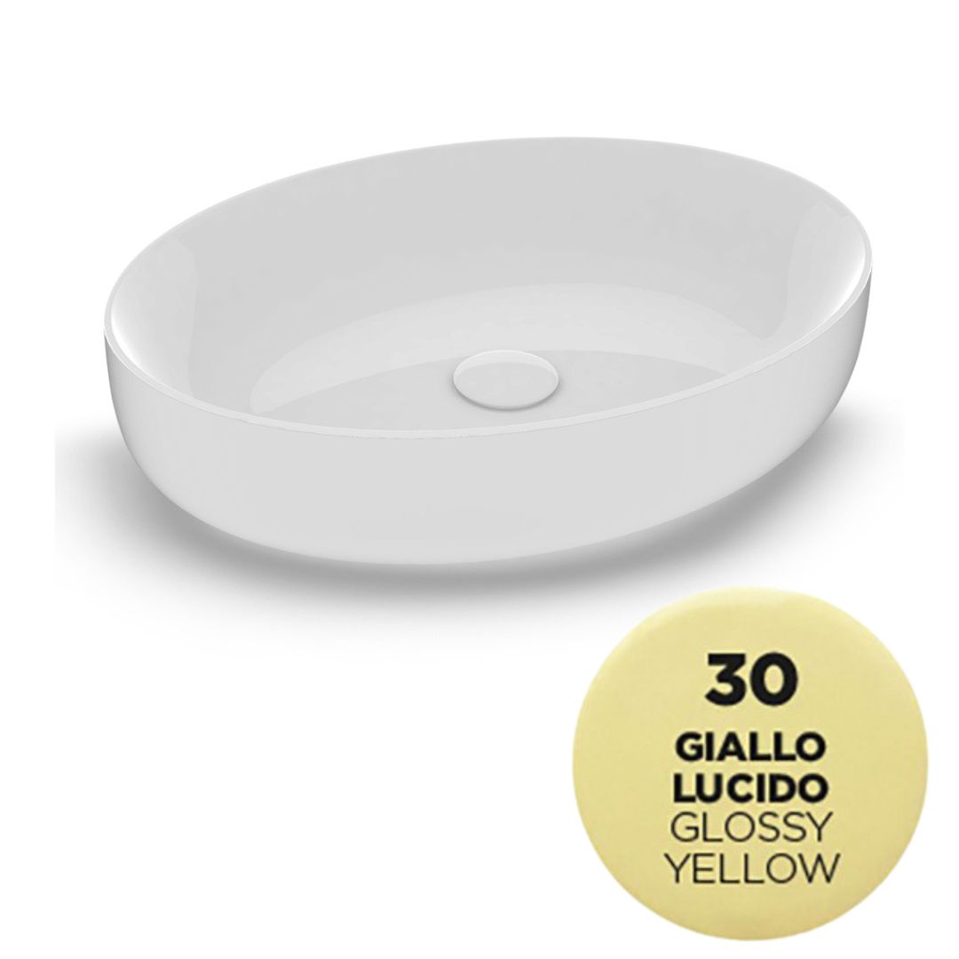 MET42O6030 Раковина Olympia Metamorfosi накладная, 55x42xh14 см (цвет - желтый глянцевый)