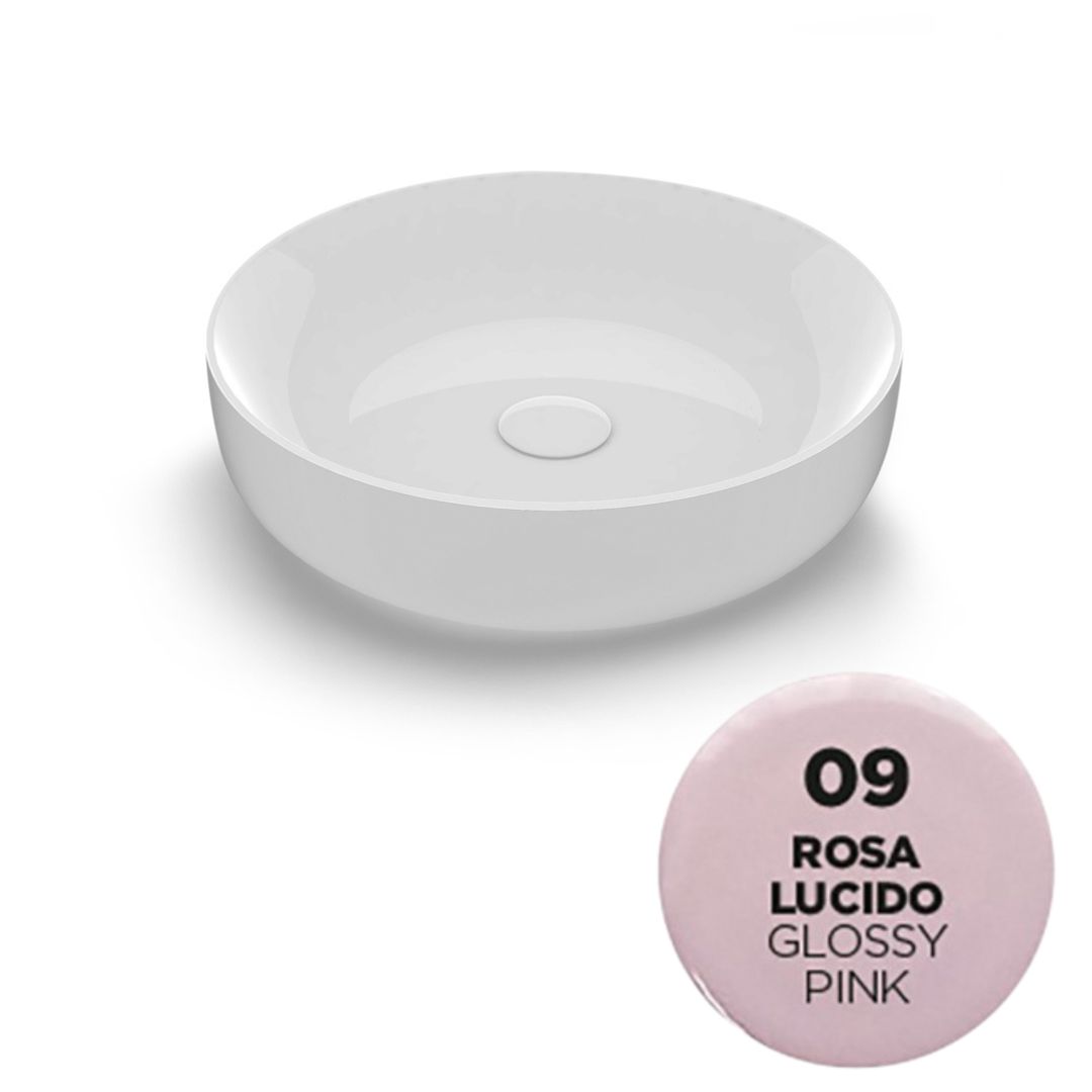 MET4245009 Раковина Olympia Metamorfosi накладная, ø45 h14 см (цвет - розовый глянцевый)