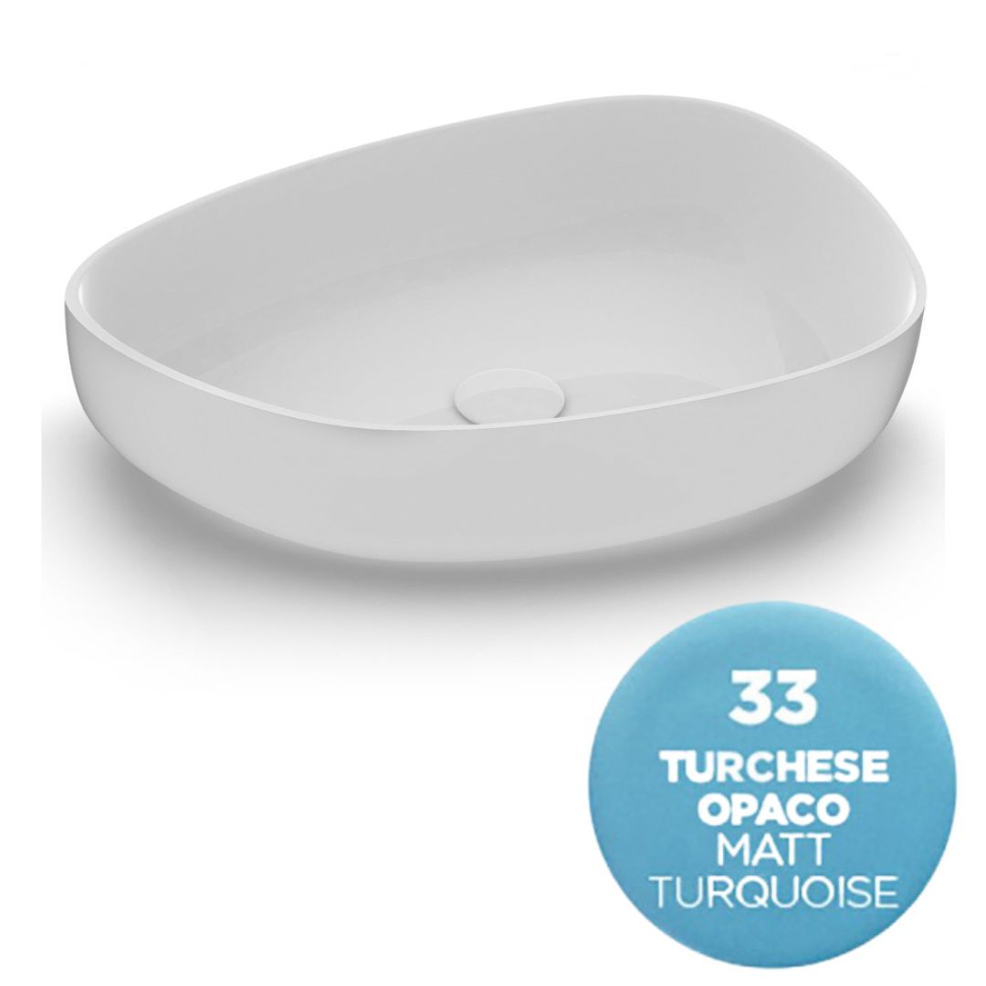 MET4255033 Раковина Olympia Metamorfosi накладная, 55x42xh14 см (цвет - голубой матовый)