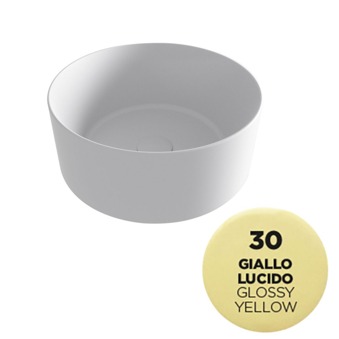 OPE42TO40030 Раковина накладная Olympia Open, 40х40х17 см (цвет - желтый глянцевый)