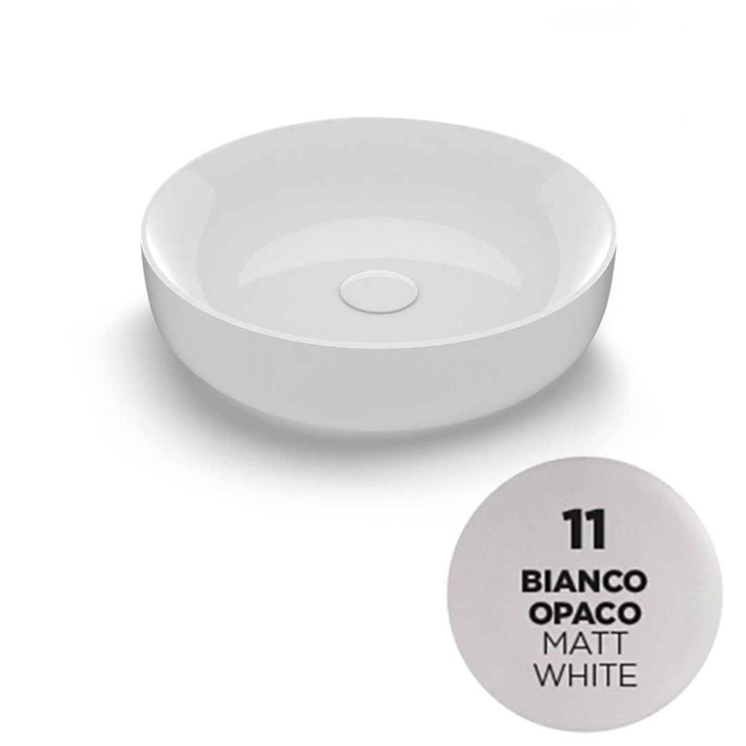 MET4245011 Раковина Olympia Metamorfosi накладная, ø45 h14 см (цвет - белый матовый)