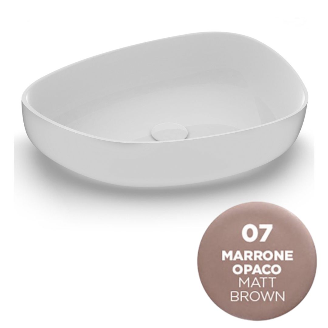 MET4255007 Раковина Olympia Metamorfosi накладная, 55x42xh14 см (цвет -бежевый матовый)