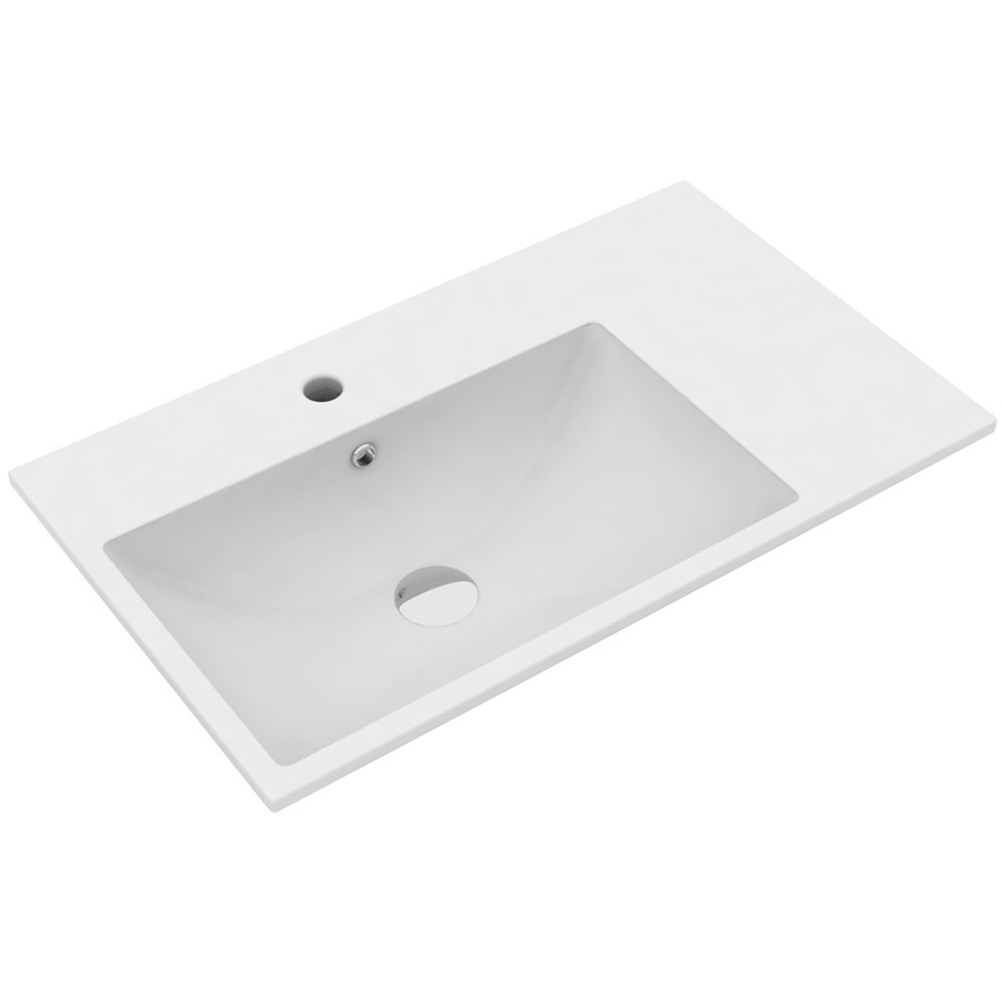 TUE4890101 Раковина Olympia Tutto Evo 90x45 см, с 1 отв. подвесная/встраиваемая (цвет - белый глянцевый)