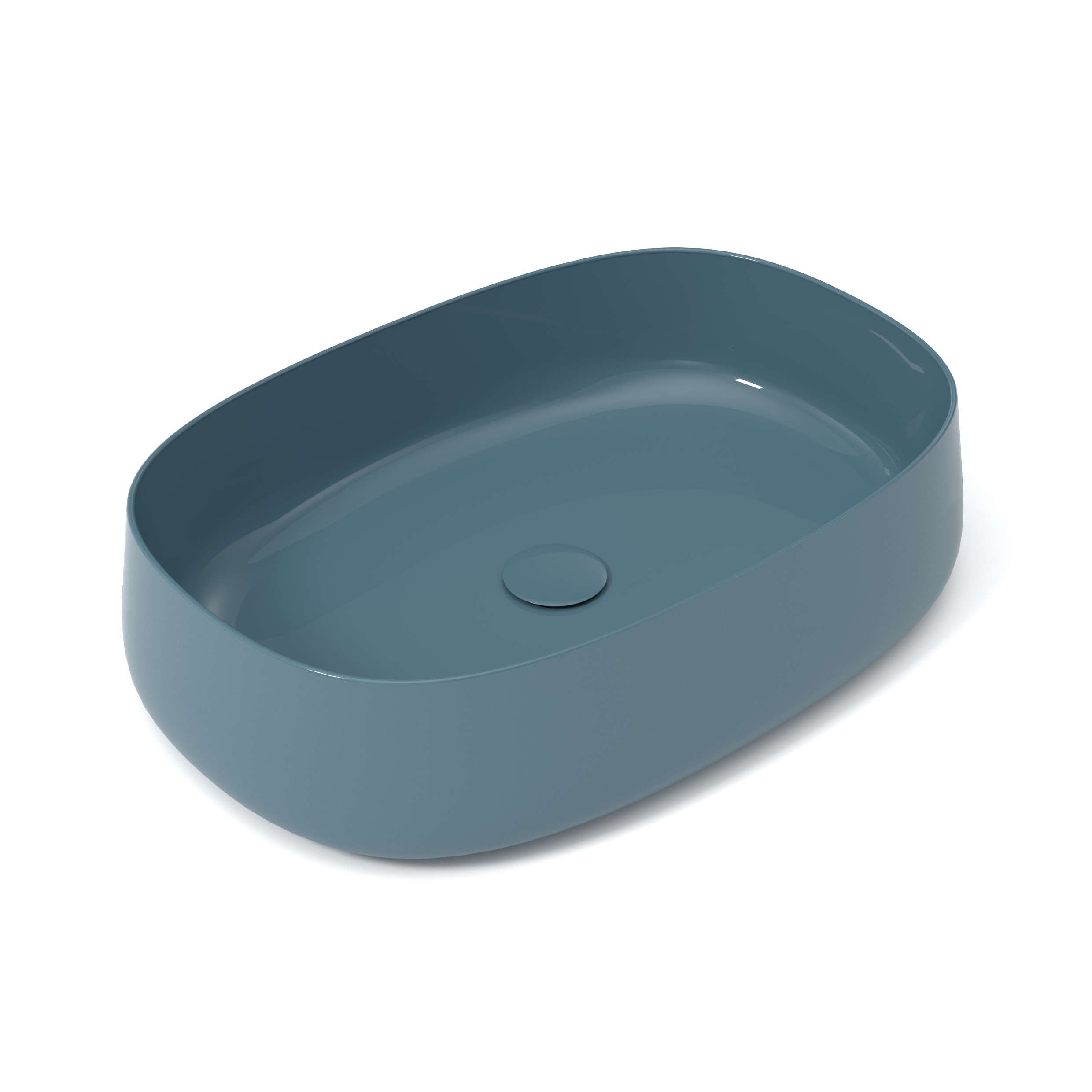 PAD4B60008 Раковина накладная Olympia Paddle, 62x42xh13 см (цвет - нефть глянцевый)#