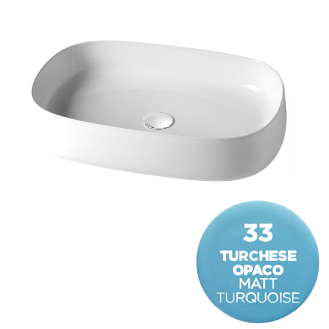 PAD4B60033 Раковина накладная Olympia Paddle, 62x42xh13 см (цвет - голубой матовый)