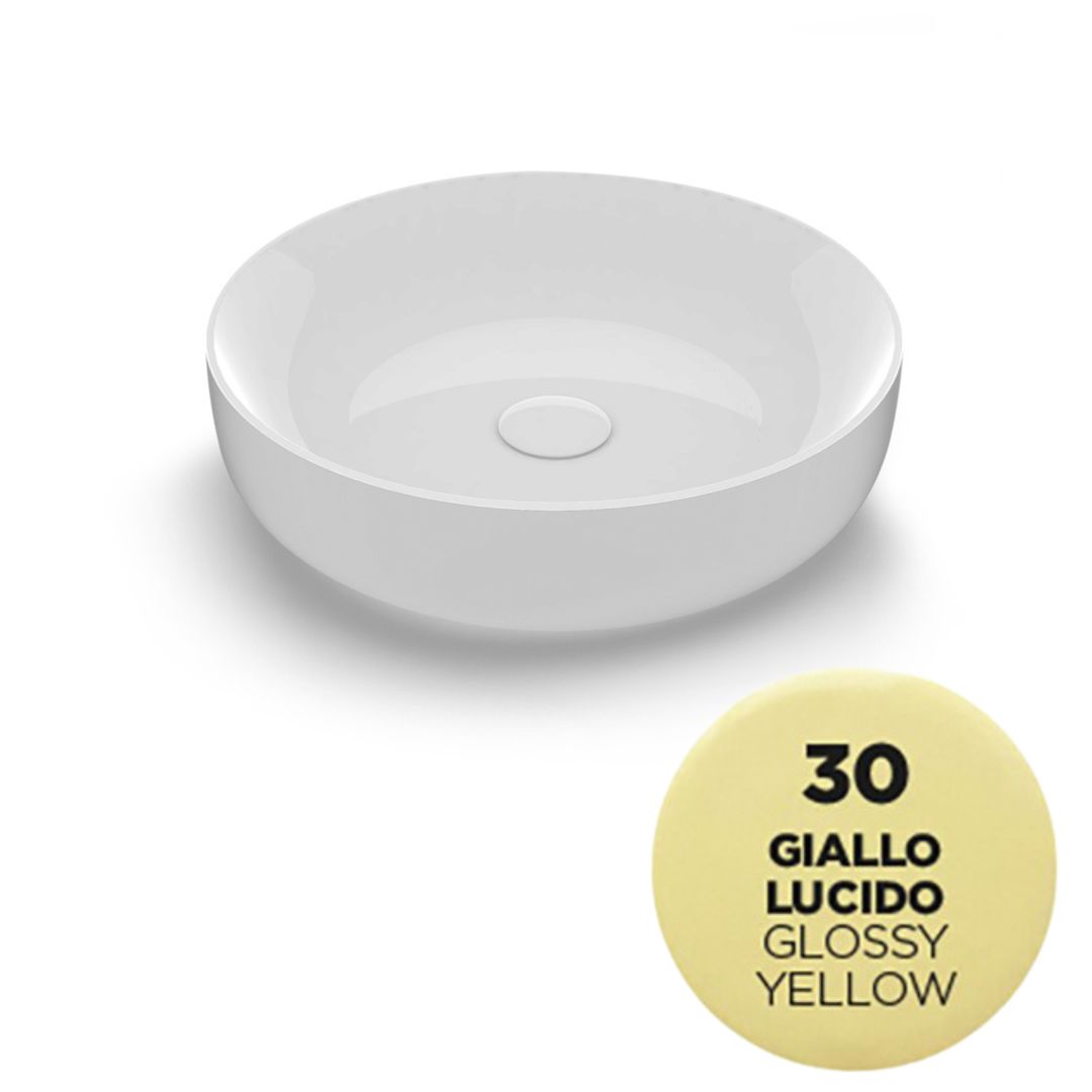MET4245030 Раковина Olympia Metamorfosi накладная, ø45 h14 см (цвет - желтый глянцевый)