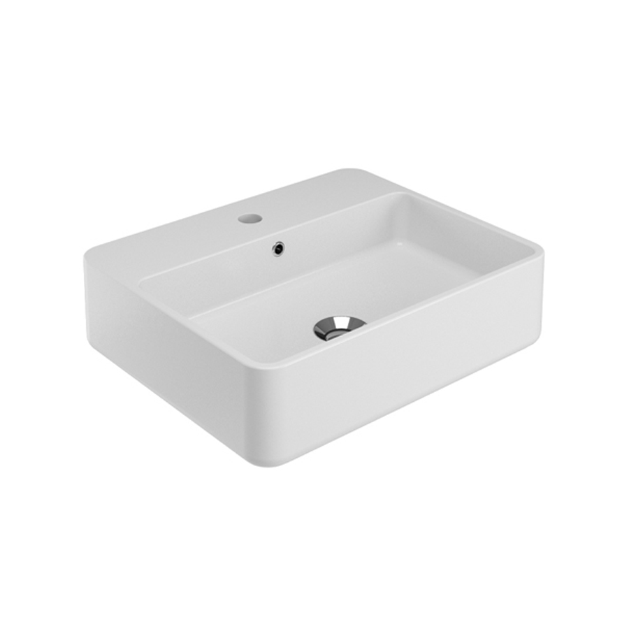 TRA4150101 Раковина подвесная Olympia Tratto, 50x41xh14 см (цвет - белый глянцевый)