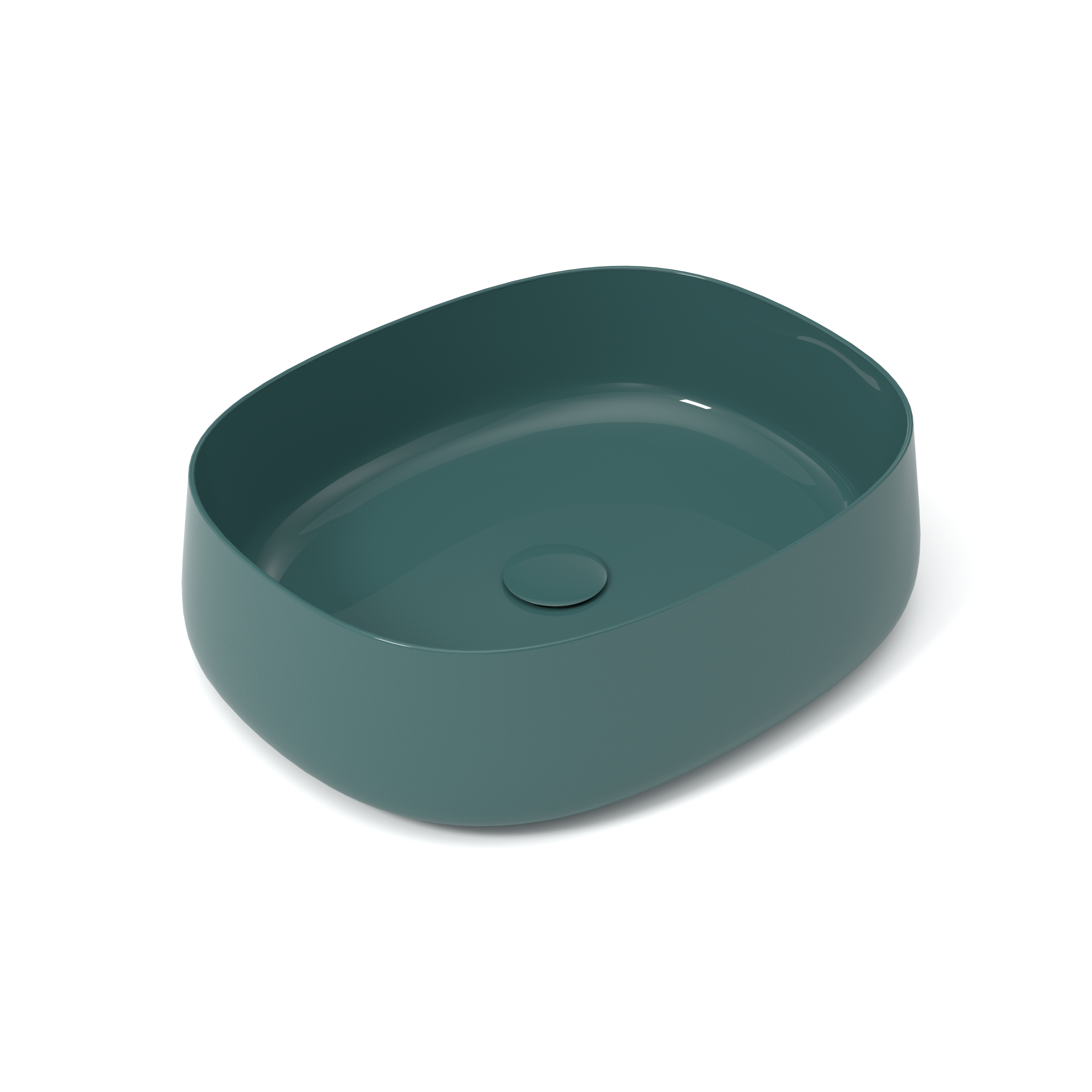 PAD4B50031 Раковина накладная Olympia Paddle, 52x42xh13 см (цвет - зеленый глянцевый)#