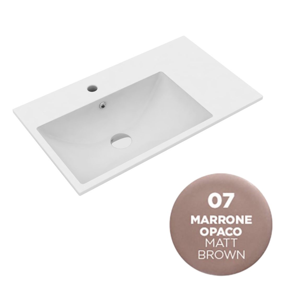 TUE4890107 Раковина Olympia Tutto Evo 90x45 см, с 1 отв. подвесная/встраиваемая (цвет -бежевый матовый)