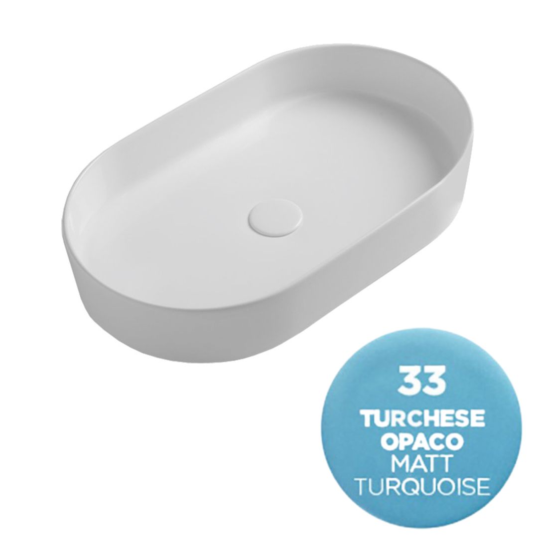 SMA42SO6033 Раковина накладная Olympia Smash, 60x36xh12 см (цвет - голубой матовый)