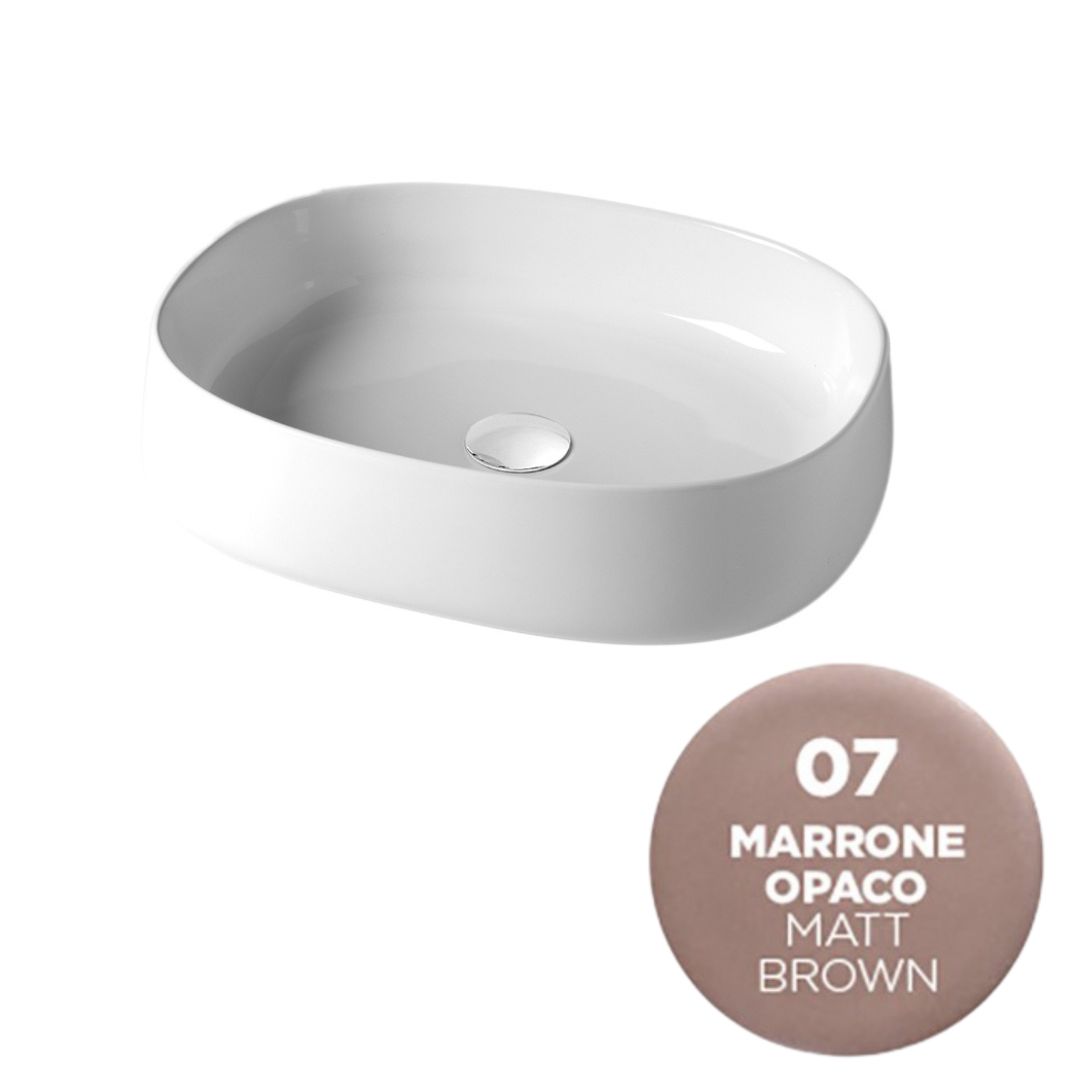 PAD4B50007 Раковина накладная Olympia Paddle, 52x42xh13 см (цвет -бежевый матовый)