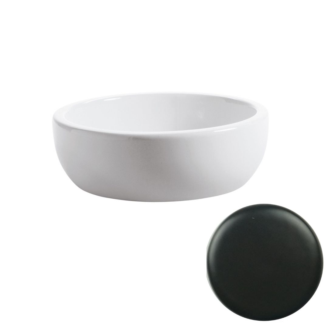 LIL4B41023 Раковина накладная Olympia Tondo, Ø41хh13 см (цвет - черный матовый)