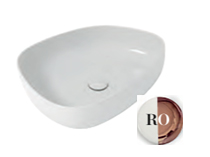 MET42550RO Раковина Olympia Metamorfosi накладная, 55x42xh14 см (цвет - белый/розовое золото)