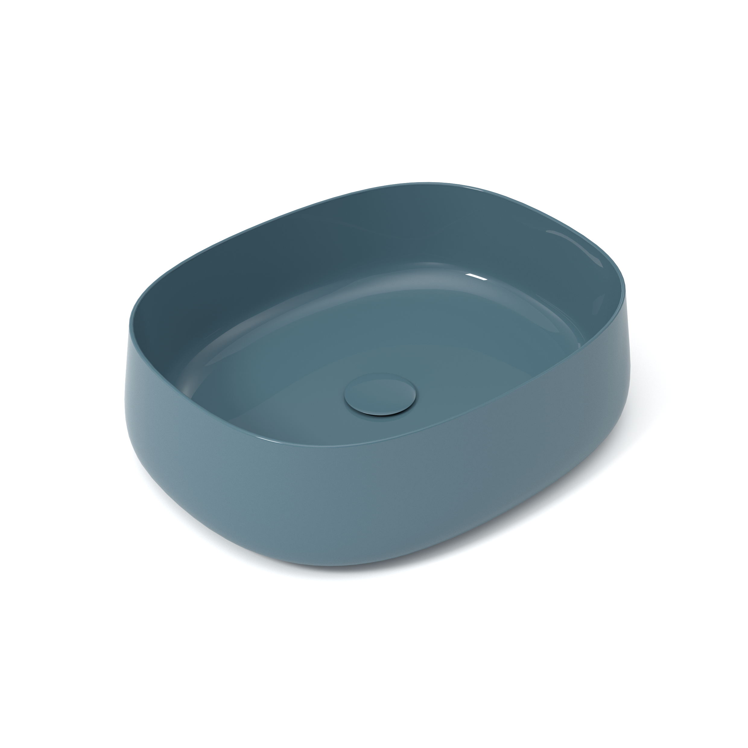 PAD4B50008 Раковина накладная Olympia Paddle, 52x42xh13 см (цвет - нефть глянцевый)#
