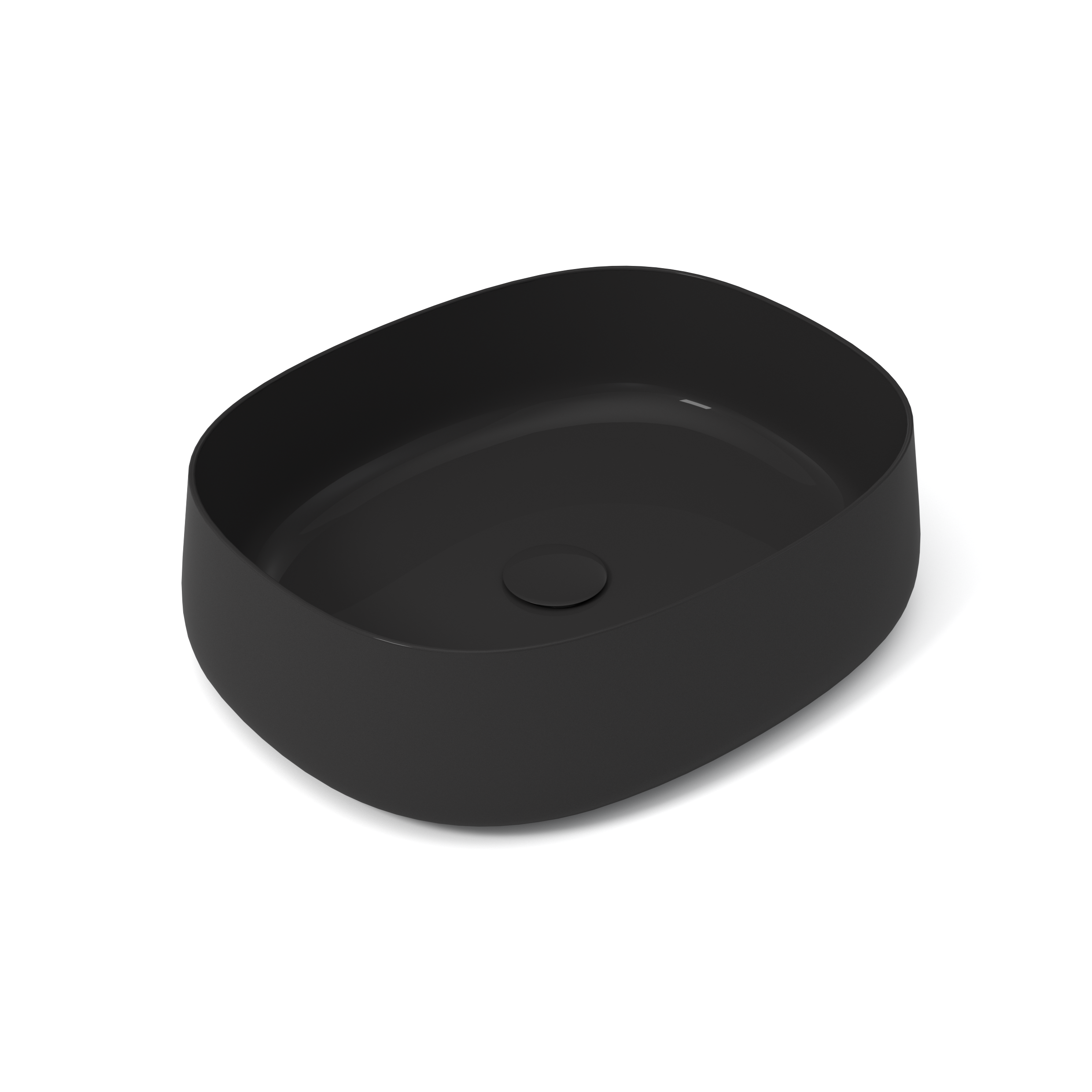 PAD4B50013 Раковина накладная Olympia Paddle, 52x42xh13 см (цвет - черный глянцевый)#