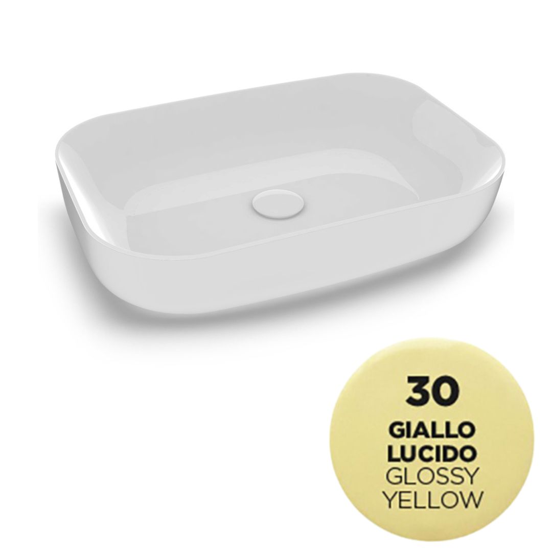 MET4260030 Раковина Olympia Metamorfosi накладная, 60x42xh14 см (цвет - желтый глянцевый)