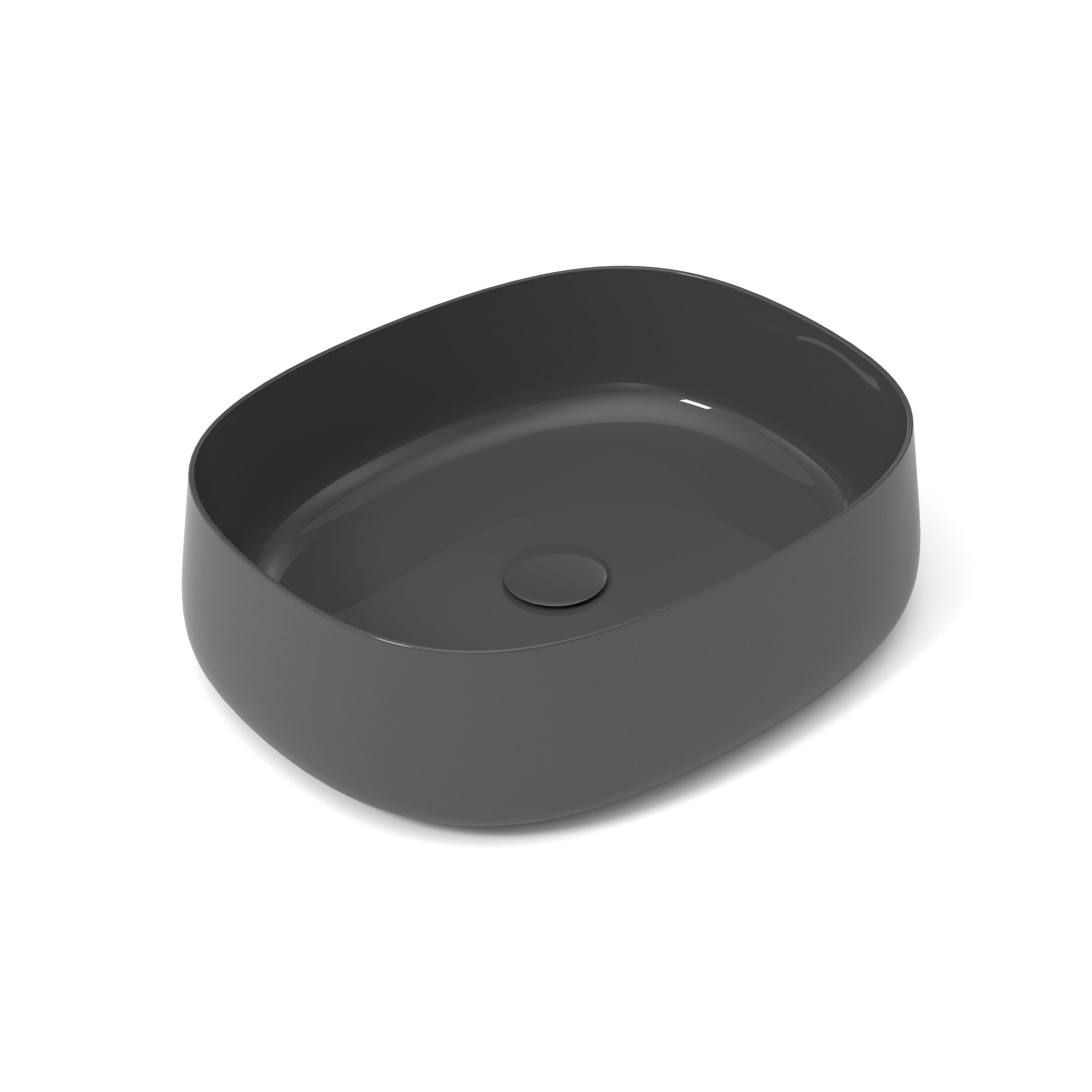 PAD4B50006 Раковина накладная Olympia Paddle, 52x42xh13 см (цвет - серый глянцевый)#
