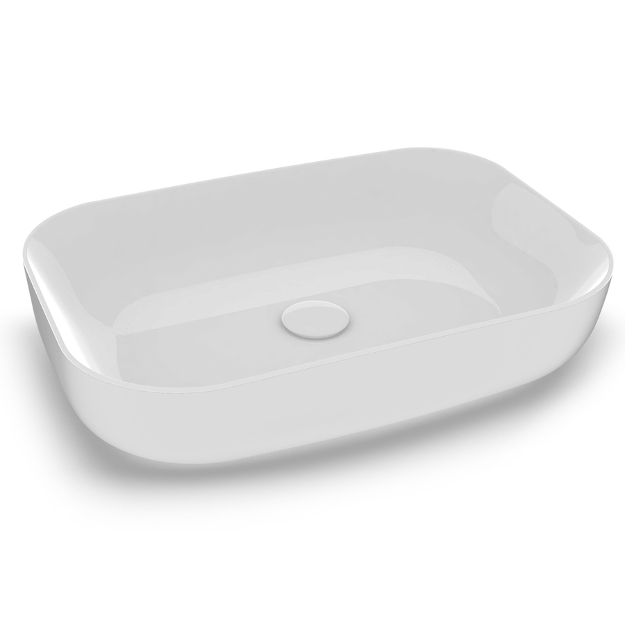 MET4260001 Раковина Olympia Metamorfosi накладная, 60x42xh14 см (цвет - белый глянцевый)