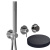 MRX5302DLEPCRNS Внешняя часть встраиваемого смесителя для душа Giulini My Ring Deluxe на 3 режима, однорычажный, поворотный переключатель, ручной душ + 2 доп. вывода воды  (цвет - ганметал)