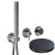 MRX5302DLEPCRN Внешняя часть встраиваемого смесителя для душа Giulini My Ring Deluxe на 3 режима, однорычажный, поворотный переключатель, ручной душ + 2 доп. вывода воды  (цвет - хром черный глянц)