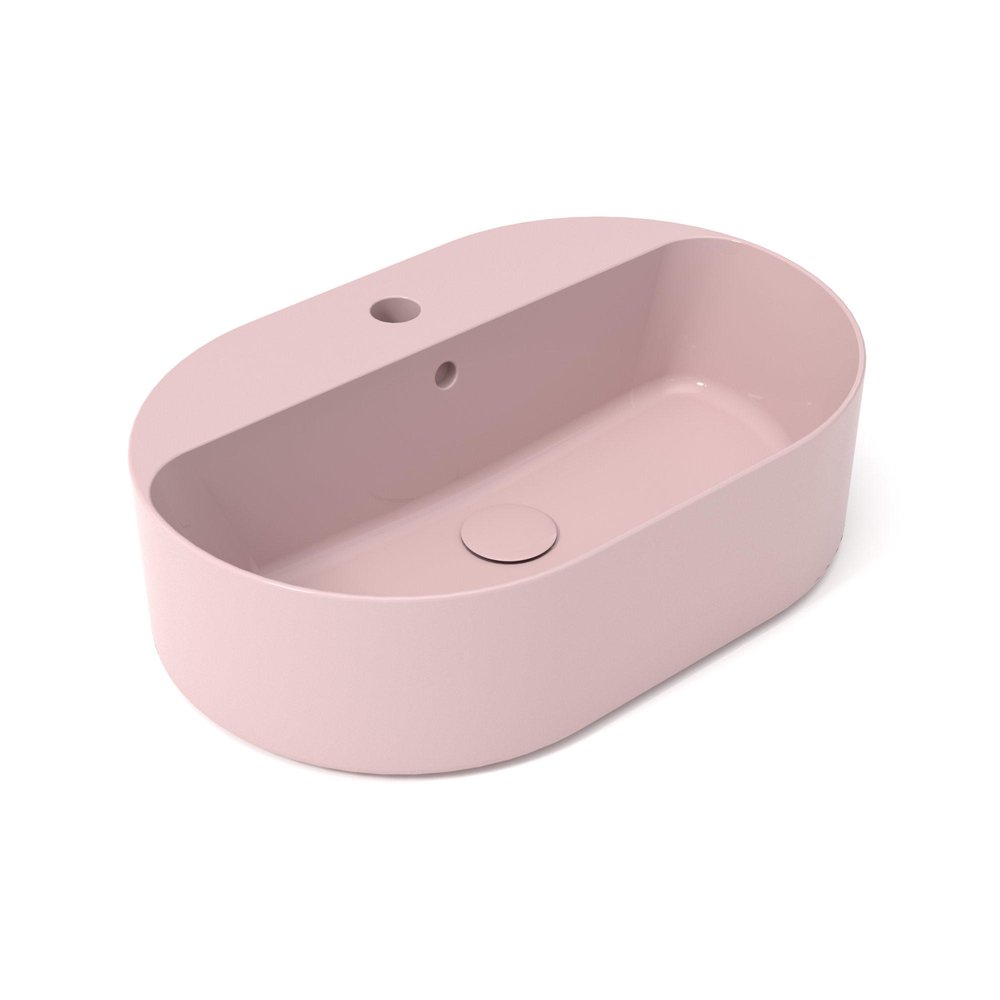 OPE42OV60109 Раковина накладная Olympia Open с отв. под смеситель 60x40x17 cm (цвет - розовый глянцевый)