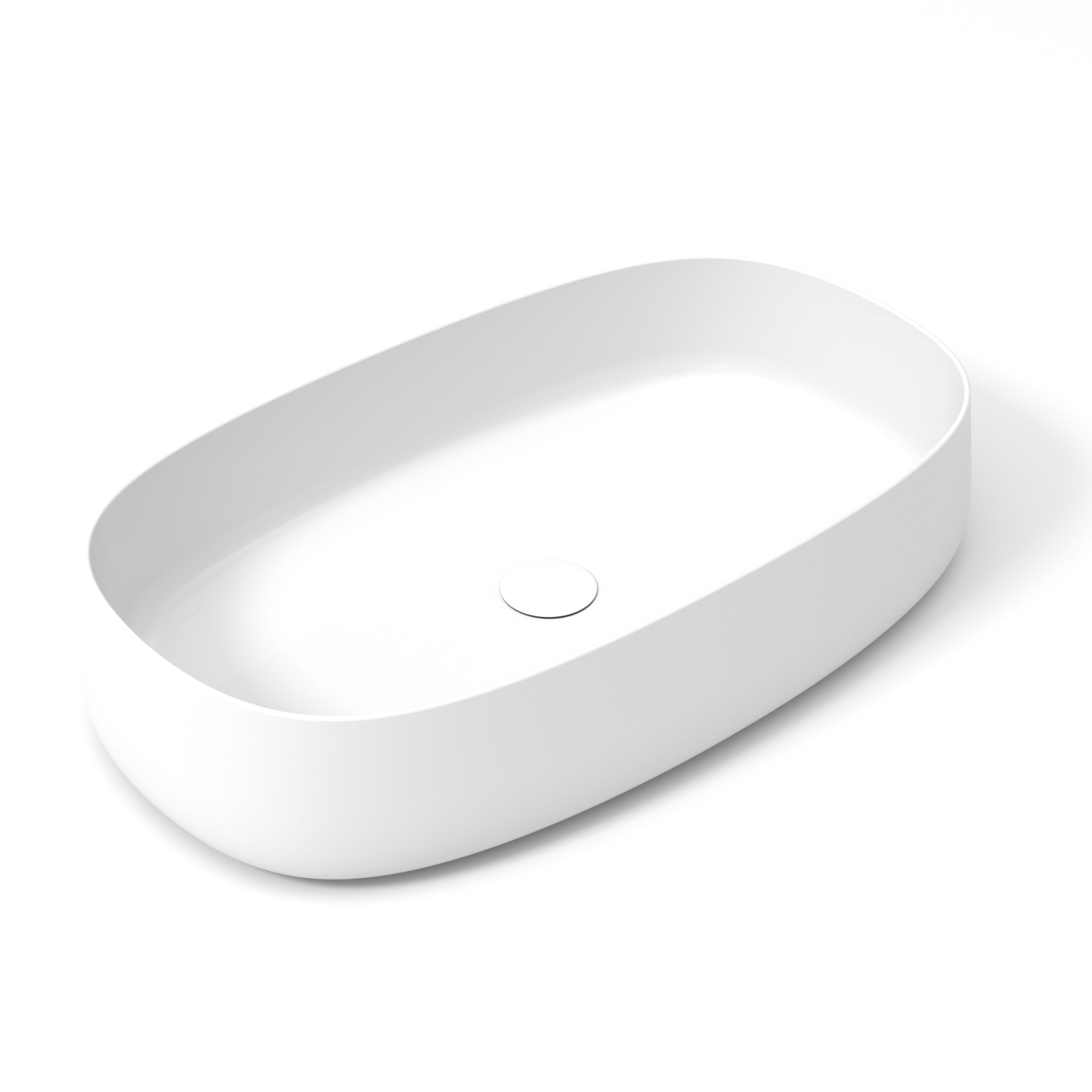 WAV42RE70011 Раковина накладная Olympia Wave 70x42x15 см (цвет - белый матовый)