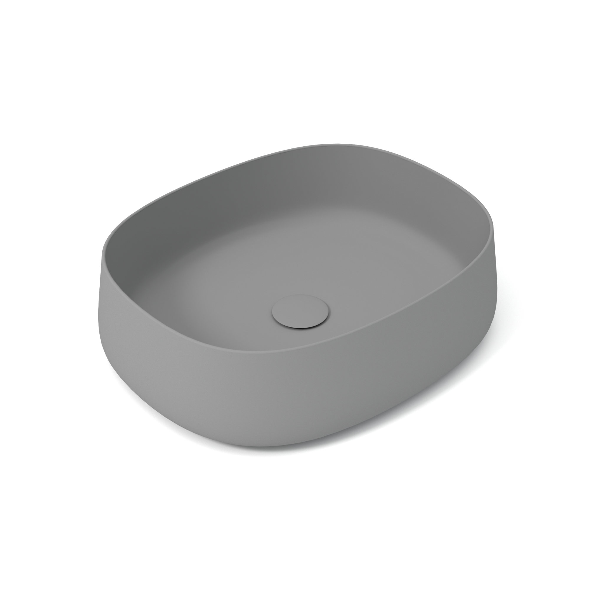 PAD4B50003 Раковина накладная Olympia Paddle, 52x42xh13 см (цвет - серый матовый) PAD4B50003 Раковина накладная Olympia Paddle, 52x42xh13 см (цвет - серый матовый)