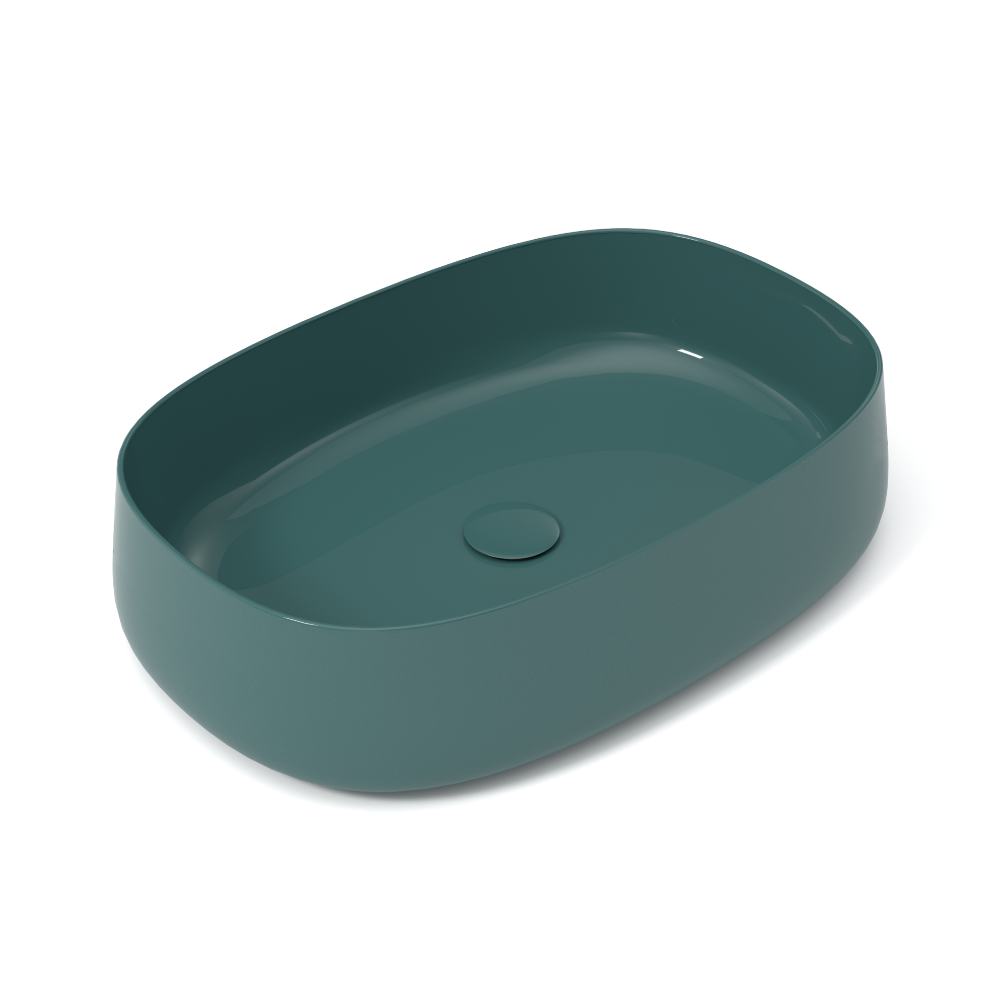 PAD4B60031 Раковина накладная Olympia Paddle, 62x42xh13 см (цвет - зеленый глянцевый)