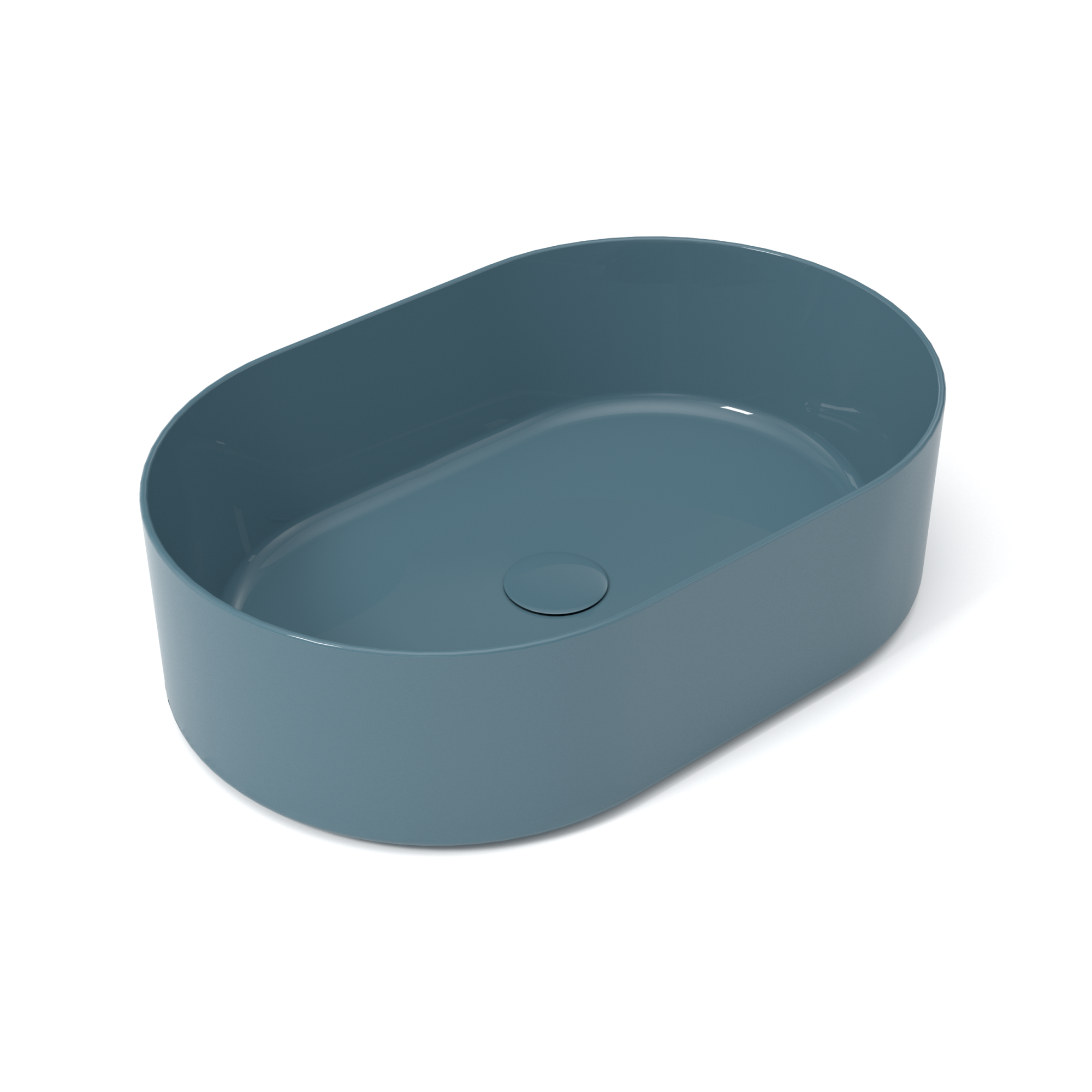 OPE42OV60008 Раковина накладная Olympia Open 60x40x17 cm (цвет - нефть глянцевый)