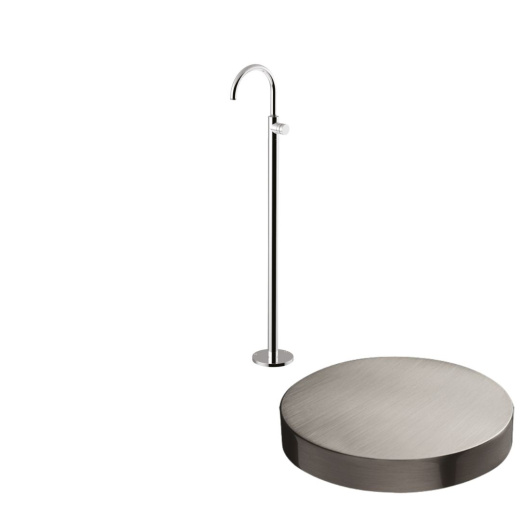 MR0090DLNKO Смеситель для раковины напольный Giulini My Ring Deluxe, однорычажный (цвет - никель матовый)