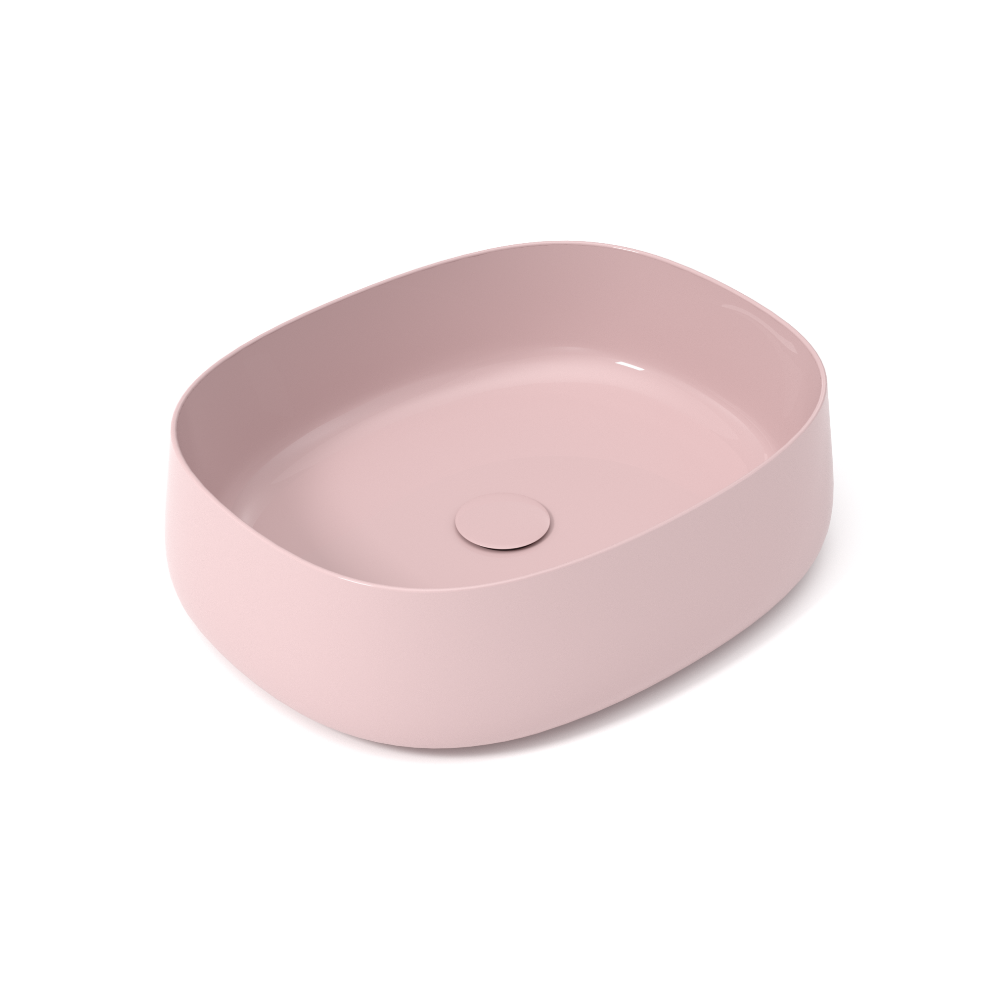 PAD4B50009 Раковина накладная Olympia Paddle, 52x42xh13 см (цвет - розовый глянцевый)