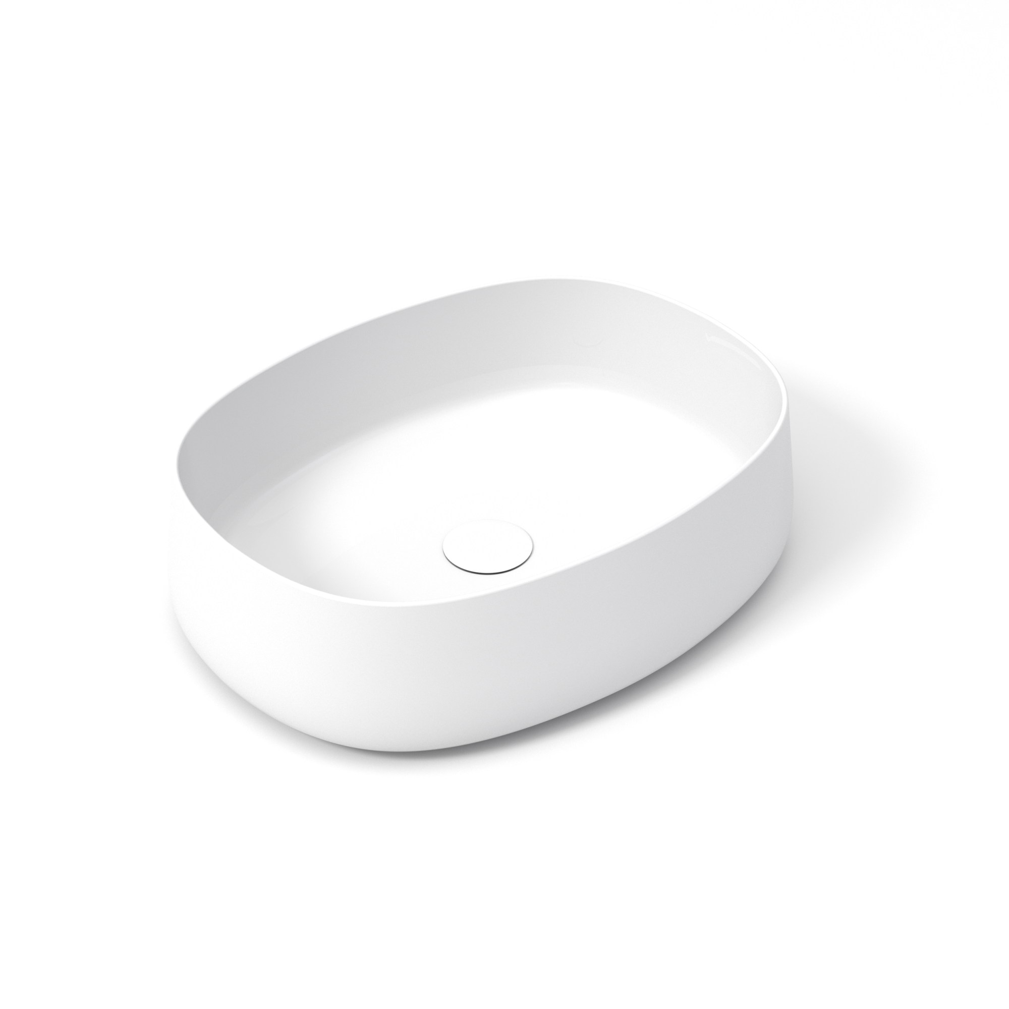 WAV42RE50001 Раковина накладная Olympia Wave 50x40x15 см (цвет - белый глянцевый)